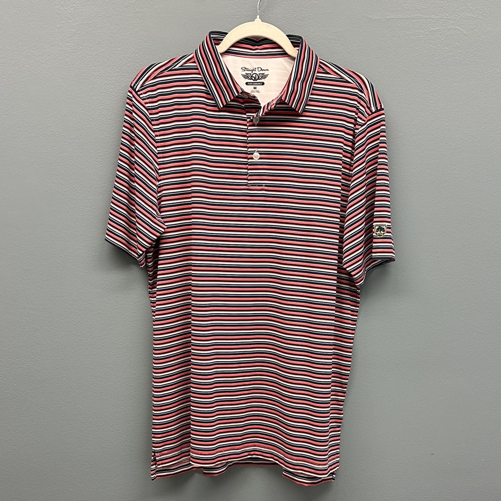 Straight Down Brand

Striped polo shirt, worn once. Great shape. Size medium.